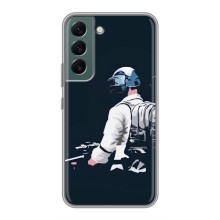 Силиконовый чехол с картинкой "Герой Pubg" на Samsung Galaxy S22 – В экиперовке