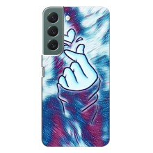 Чохол з принтом для Samsung Galaxy S22 (AlphaPrint - Знак сердечка) – Радужне серце