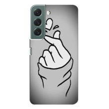 Чохол з принтом для Samsung Galaxy S22 (AlphaPrint - Знак сердечка) – Значок Love