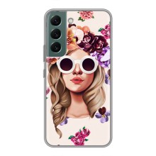 Чехол с картинкой Модные Девчонки Samsung Galaxy S22 (Девушка в очках)