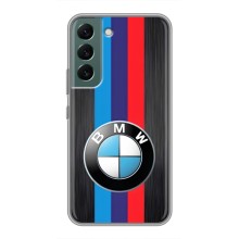 Чехол для Самсунг S22 - с принтом БМВ (AlphaPrint) (Лого BMW)