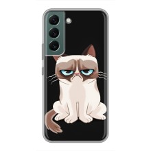 Чехол с принтом для Samsung Galaxy S22 (AlphaPrint) Модные коты (Грустный кот)
