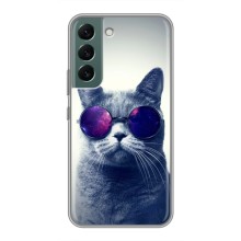 Чехол с принтом для Samsung Galaxy S22 (AlphaPrint) Модные коты (Стильный кот)