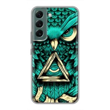 Чехол с птицами на Samsung Galaxy S22 (VPrint) (Сова с глазом)