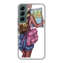 Чехол Стильные девушки на Samsung Galaxy S22 (Девушка Путешественник)