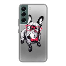 Чохол (ТПУ) Милі песики для Samsung Galaxy S22 (Бульдог в окулярах)
