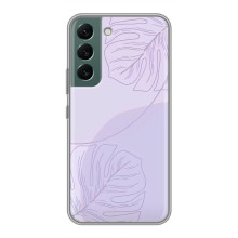 Чехол цветочный дизайн для Samsung Galaxy S22 – Монстера фиолетовая