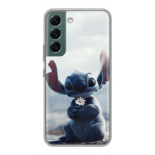 Чохол з малюнком Стіч для Samsung Galaxy S22 – Стіч з квіткою