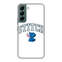 Чехол с принтом Стич на Samsung Galaxy S22 (Стич лого)
