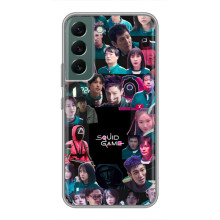 Чехол Гра в кальмара для Samsung Galaxy S22 – Коллаж игры кальмара