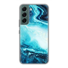 Мраморный чехол на Samsung Galaxy S22 (VPrint) (Голубой мрамор)