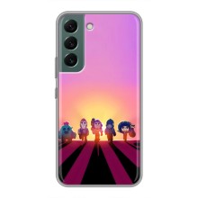 Силиконовый Чехол на Samsung Galaxy S22 с картинкой Brawl Stars – Персонажи в закате