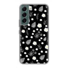 Чохли з тематикою "КВІТИ" на Samsung Galaxy S22 – цвітіння на чорному