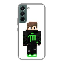 Чехлы для Samsung Galaxy S22 (Персонажи Майн Крафт) – Зеленый мальчик