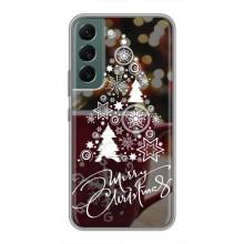 Рождественские Чехлы для Samsung Galaxy S22 (VPrint) (Елочка узорная)