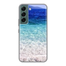 Силиконовый чехол с КАРТИНКАМИ лето для Samsung Galaxy S22 (AlphaPrint) (Море)