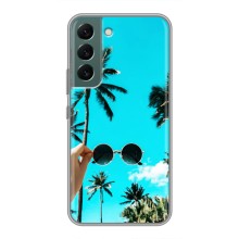 Силиконовый чехол с КАРТИНКАМИ лето для Samsung Galaxy S22 (AlphaPrint) (Взгляд лето)