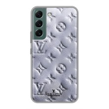 Текстурный Чехол Louis Vuitton для Самсунг Галаски С22 (Белый ЛВ)