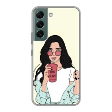 Силіконовый Чохол на Samsung Galaxy S22 з картинкой Модных девушек – З напоєм
