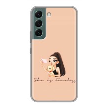 Силіконовый Чохол на Samsung Galaxy S22 з картинкой Модных девушек – З собакою