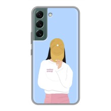 Силіконовый Чохол на Samsung Galaxy S22 з картинкой Модных девушек – Жовта кепка
