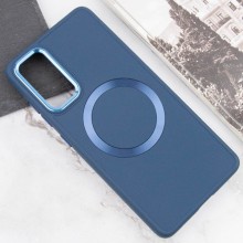 TPU чехол Bonbon Metal Style with MagSafe для Samsung Galaxy S23 FE – Синий