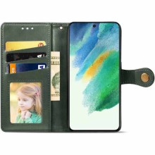 Шкіряний чохол книжка GETMAN Gallant (PU) для Samsung Galaxy S23 FE – Зелений