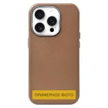 Кожаный чехол Leather Case Metal Buttons для Samsung Galaxy S23 FE – Коричневый