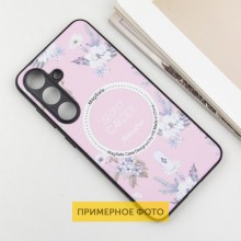 TPU+PC чохол Secret Garden with MagFit для Samsung Galaxy S23 FE – Рожевий