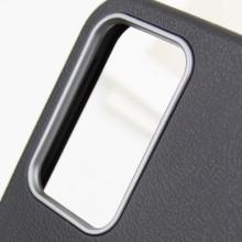 Кожаный чехол Leather Case Metal Buttons для Samsung Galaxy S23 FE – Черный