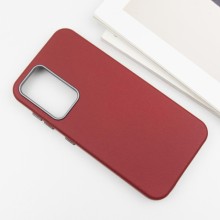 Шкіряний чохол Leather Case Metal Buttons для Samsung Galaxy S23 FE – Червоний