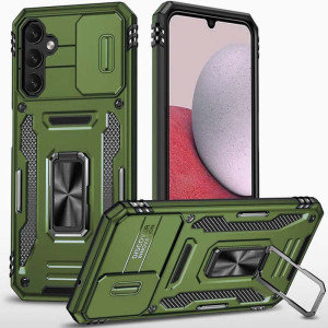 Ударостійкий чохол Camshield Army Ring для Samsung Galaxy S23 FE (Оливковий)