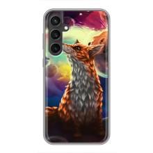 Чехлы с картинкой Лисички для Samsung Galaxy S23 FE (VPrint) (Лисица в космосе)