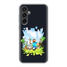 Чехол Майнкрафт на Samsung Galaxy S23 FE (AlphaPrint) Minecraft (персонажи Minecraft)