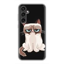 Чехол с принтом для Samsung Galaxy S23 FE (AlphaPrint) Модные коты (Грустный кот)