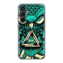 Чехол с птицами на Samsung Galaxy S23 FE (VPrint) (Сова с глазом)