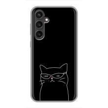 Чехол с рисунком кот на Samsung Galaxy S23 FE (Равнодушный кот)