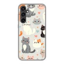 Чехол с рисунком кот на Samsung Galaxy S23 FE (Коллаж котов)