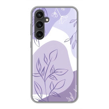 Силиконовый чехол с принтом в цветах на Samsung Galaxy S23 FE – Фиолетовый дизайн