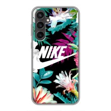 Силіконовый Чохол на Samsung Galaxy S23 FE з картинкою НАЙК (Квітковий Nike)