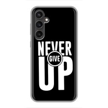 Силиконовый Чехол на Samsung Galaxy S23 FE с картинкой Nike (Never Give UP)