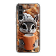 Печатный чехол «Зверята с кофе» для Samsung Galaxy S23 FE