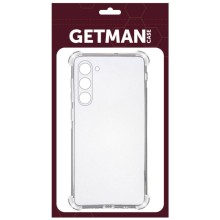 TPU чохол GETMAN Ease logo посилені кути Full Camera для Samsung Galaxy S23+ – Прозорий