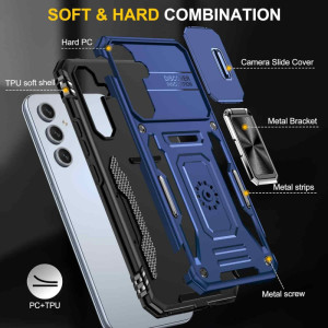 Ударопрочный чехол Camshield Army Ring для Samsung Galaxy S23+ – Синий