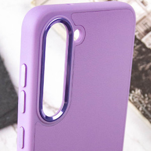 Кожаный чехол Bonbon Leather Metal Style для Samsung Galaxy S23+ – Сиреневый