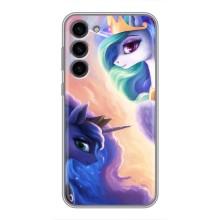Чехол для Самсунг С23 Плюс - (Единорожки - Новинки) (AlphaPrint) (Единорожки)