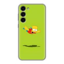 Чехол с Симпсонами для Samsung Galaxy S23 Plus (VPrint) (Барт Симпсон)