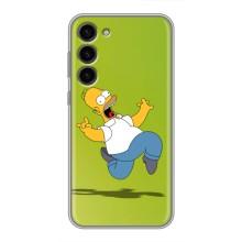 Чехол с Симпсонами для Samsung Galaxy S23 Plus (VPrint) (Гомер Симпсон)