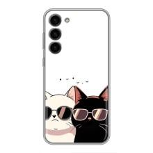 Чехол с рисунком кот на Samsung Galaxy S23 Plus (Коты в очках)