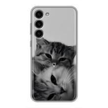 Чехол с рисунком кот на Samsung Galaxy S23 Plus (Пара котов)
